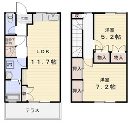 雲出テラスハウスの物件間取画像